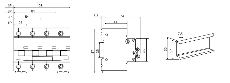 DZ47 MCB с высокой отключающей способностью (8)