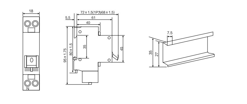 Миниатюрный автоматический выключатель (MCB) DZ30（2）