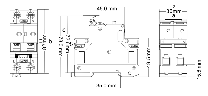 Миниатюрный автоматический выключатель дифференциального тока (ELCB) (7)