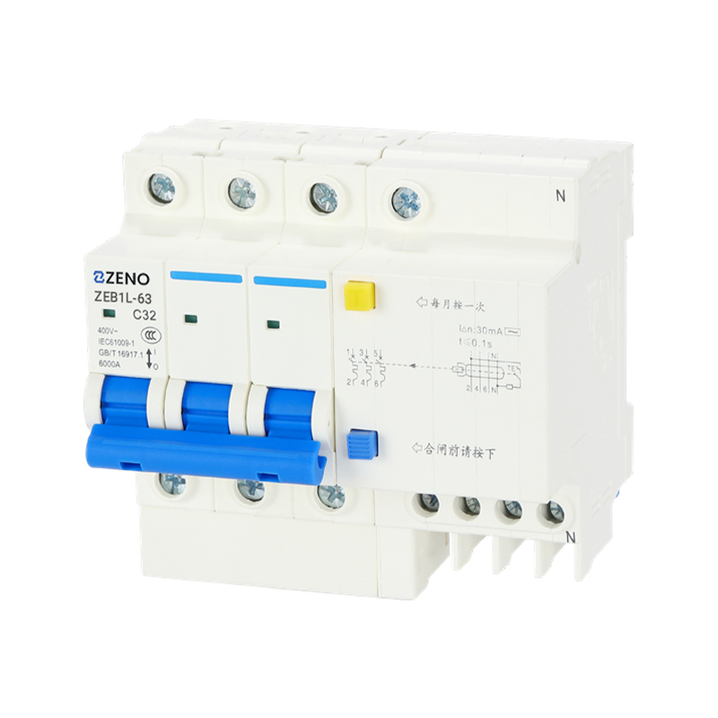 Миниатюрный автоматический выключатель дифференциального тока ZEB1L-63 (4)